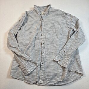 American Eagle Outfitters Striped Blue and White Men's Shirt